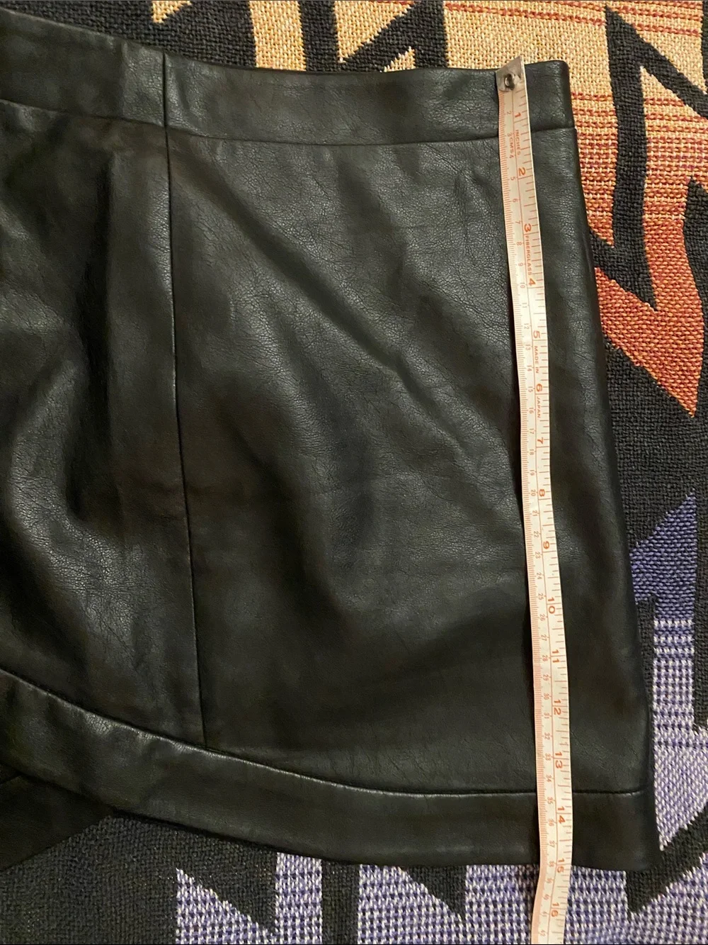 BCBGMaxAzria Black Faux Leather Mini Skirt